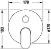 Duravit Wave single-lever bathtub mixer concealed