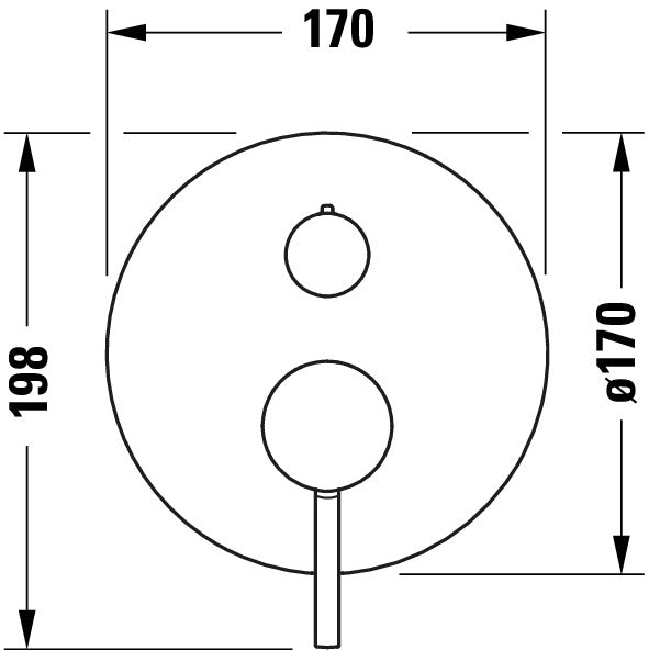 Duravit Circle single-lever concealed bath mixer