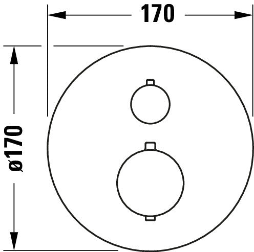 Duravit flush-mounted thermostat