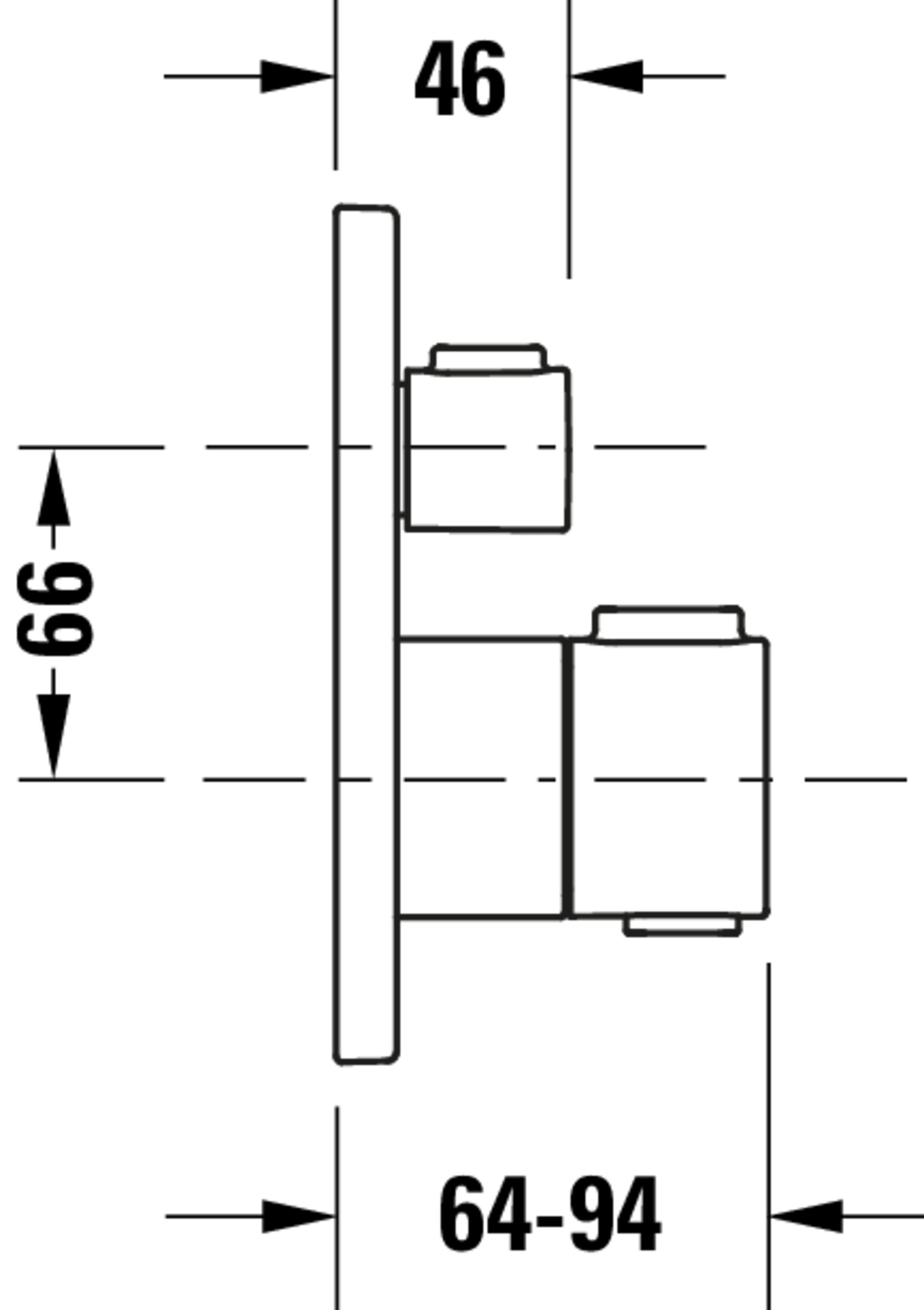 Duravit concealed thermostat fitting for the shower