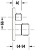 Duravit concealed thermostat fitting for the shower