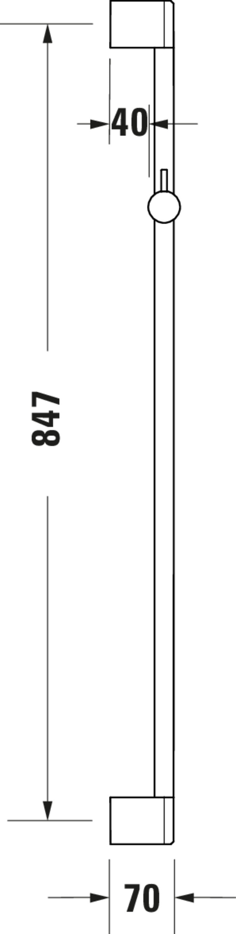 Duravit Wave exposed shower fitting with single-lever shower mixer