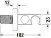 Duravit Universal wall connection elbow with shower holder