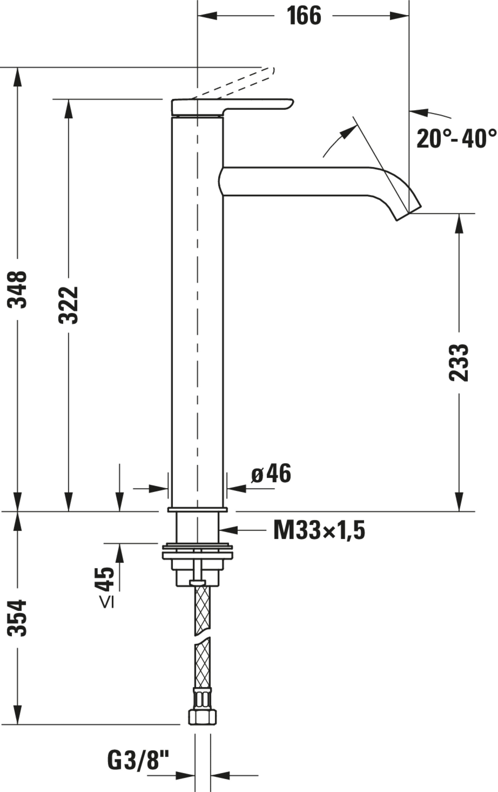 Duravit C.1 single-lever washbasin mixer XL
