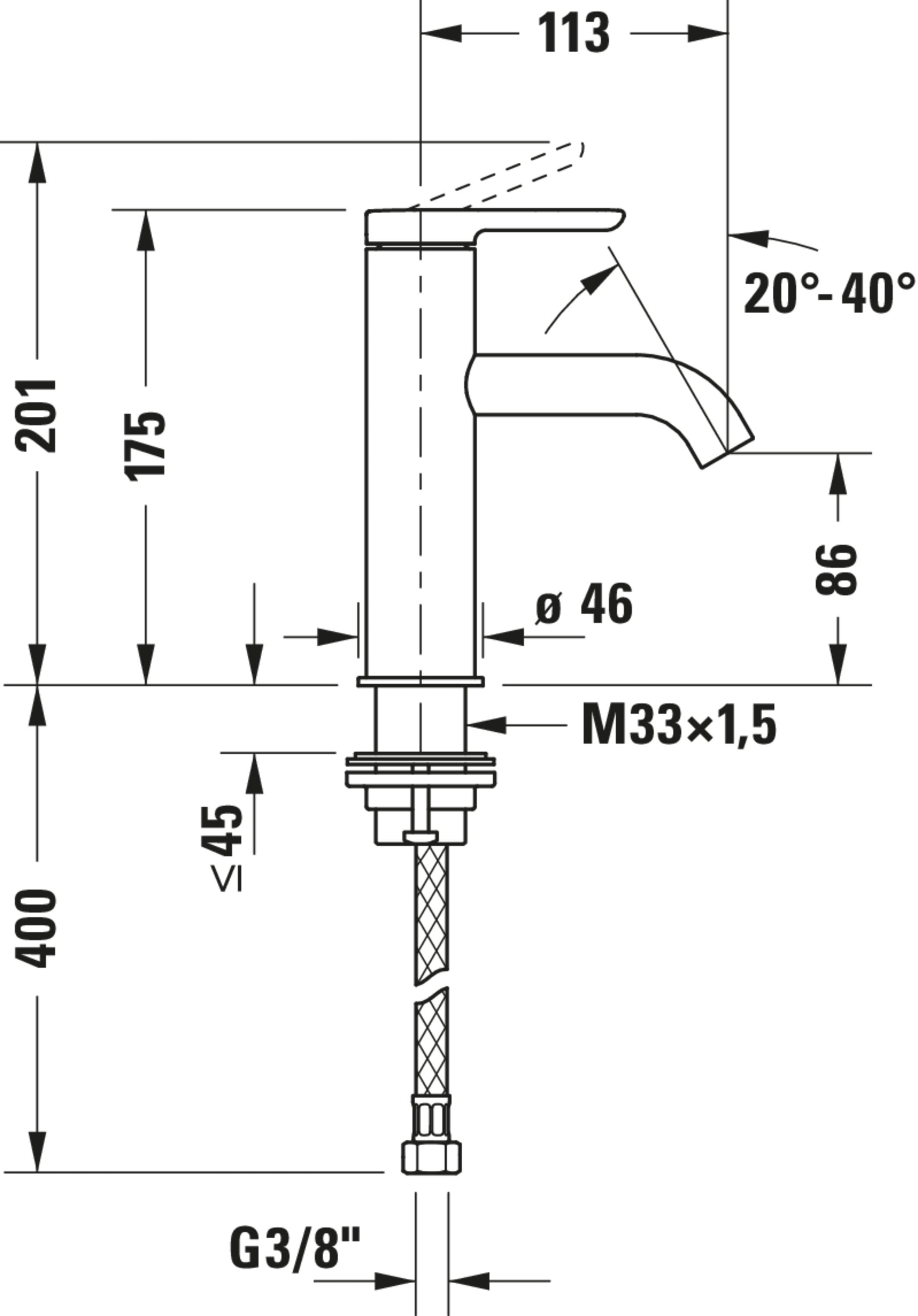Duravit C.1 single-lever basin mixer M