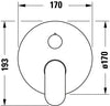Duravit Wave single-lever bath mixer concealed