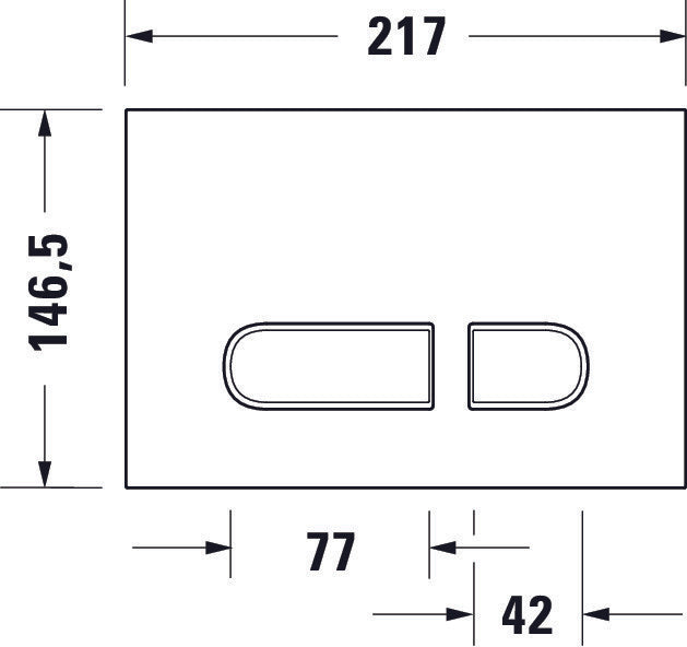 Duravit DuraSystem flush plate mechanical for WC 