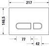 Duravit DuraSystem flush plate mechanical for WC 