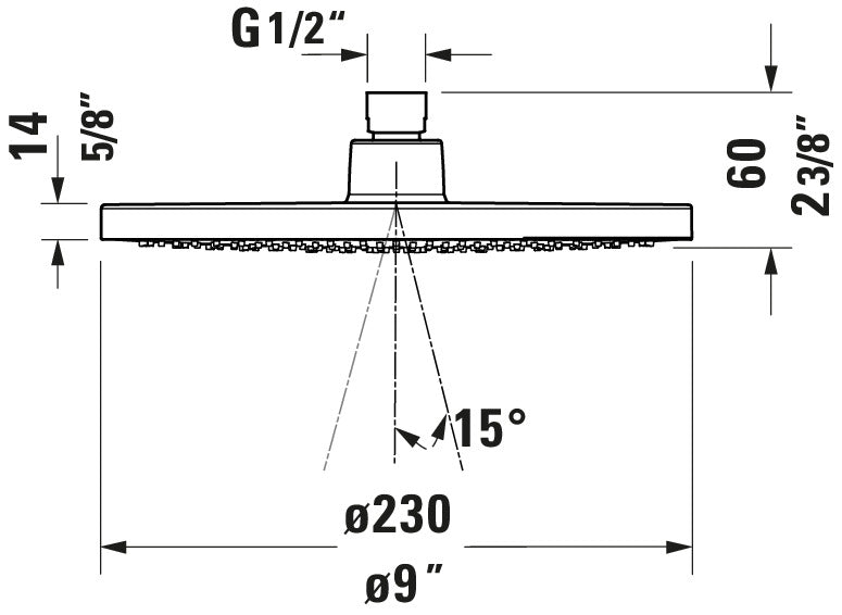 Duravit Universal overhead shower