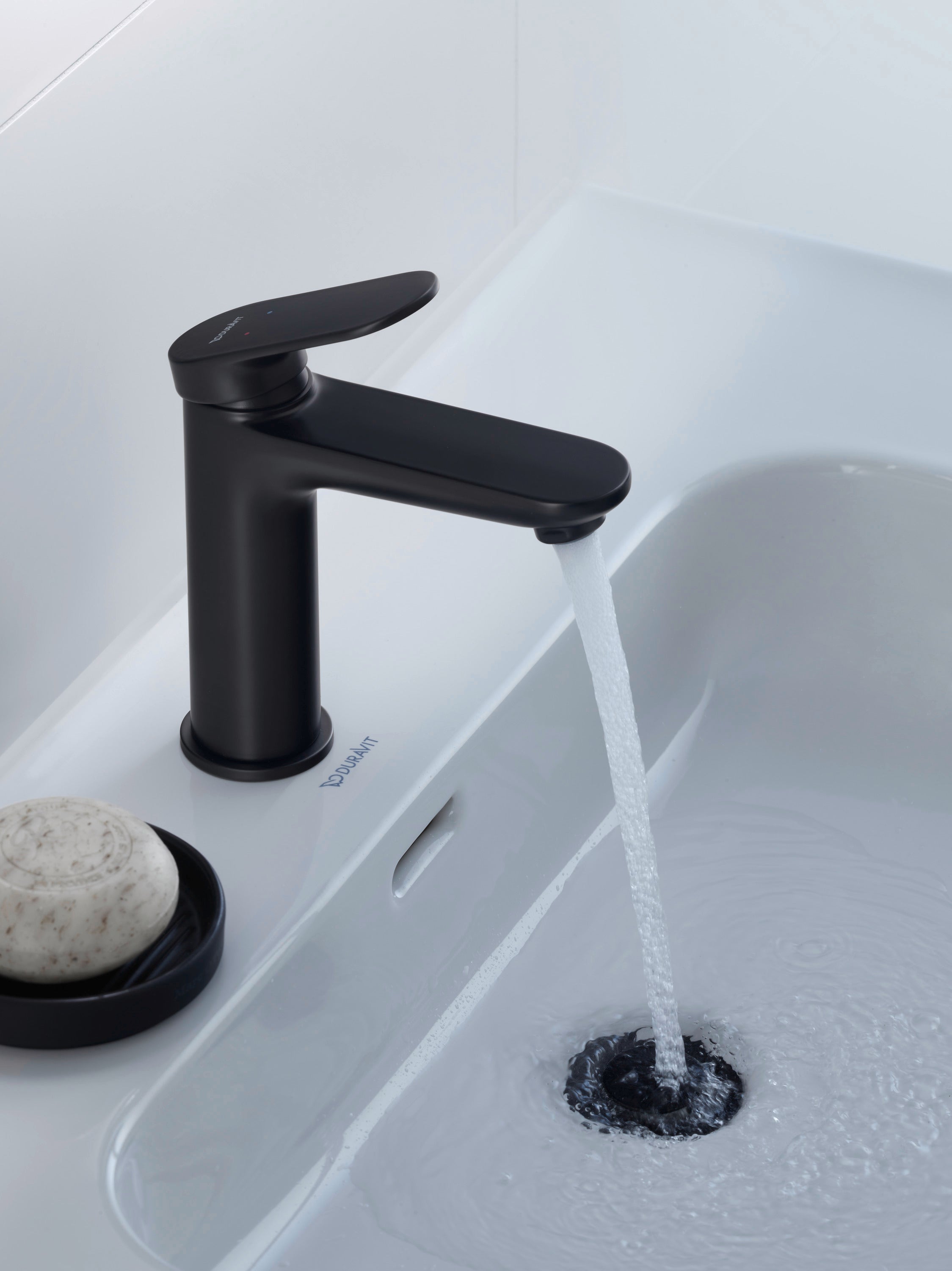 Duravit Wave single lever basin mixer M with pull rod - color selectable