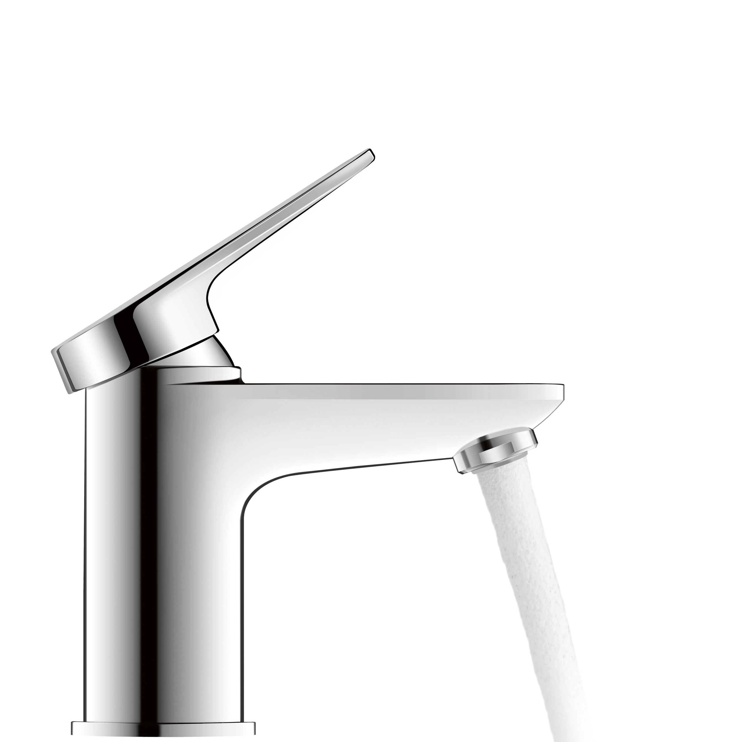 Duravit Wave single-lever basin mixer S with FreshStart function - drain set selectable