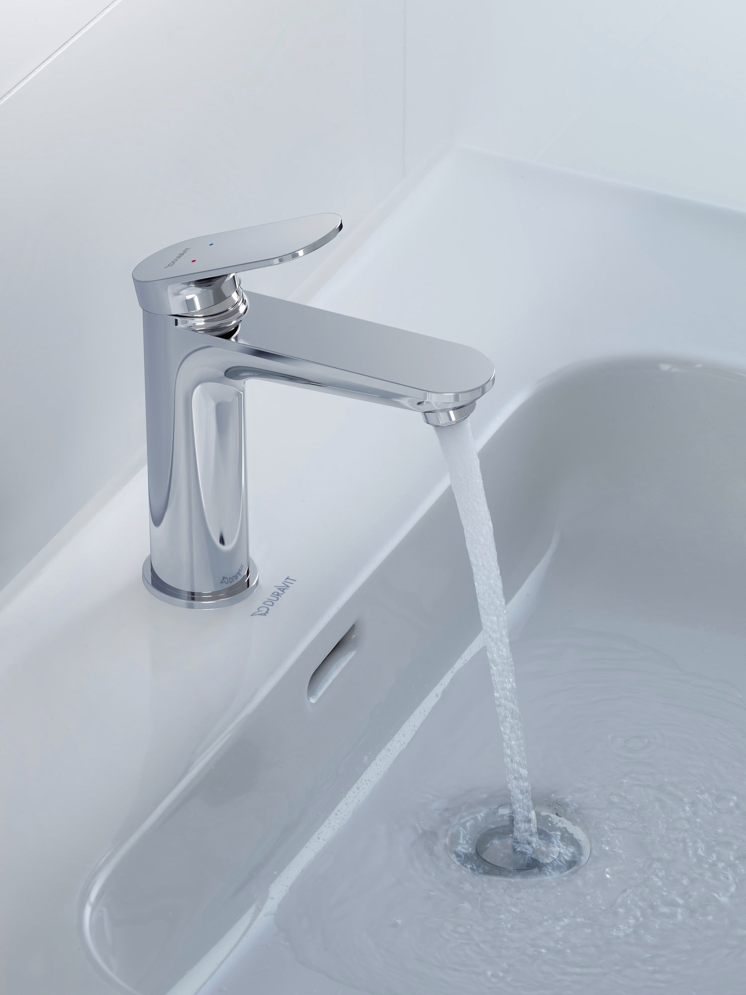 Duravit Wave single lever basin mixer M with pull rod - color selectable