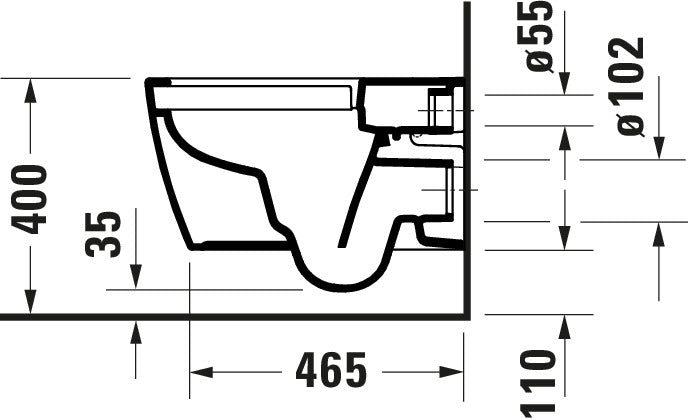 Duravit Soleil wall-hung WC set with toilet seat - concealed fixing