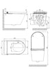 PREMIUM 1102 black matt shower toilet