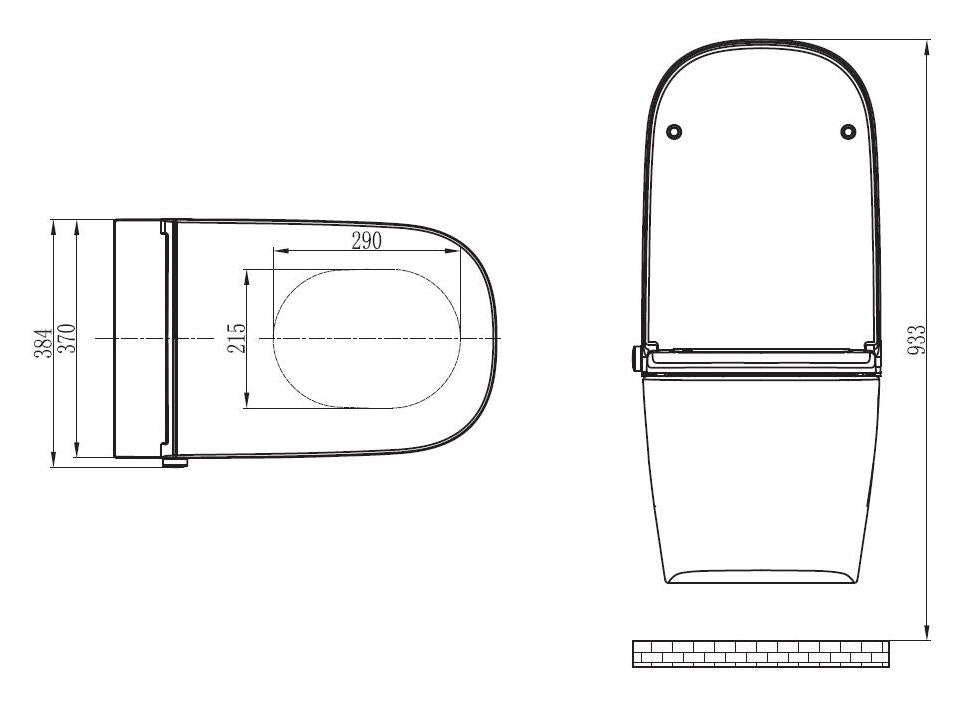 Shower toilet complete set PRO+1104 with Geberit Duofix pre-wall element
