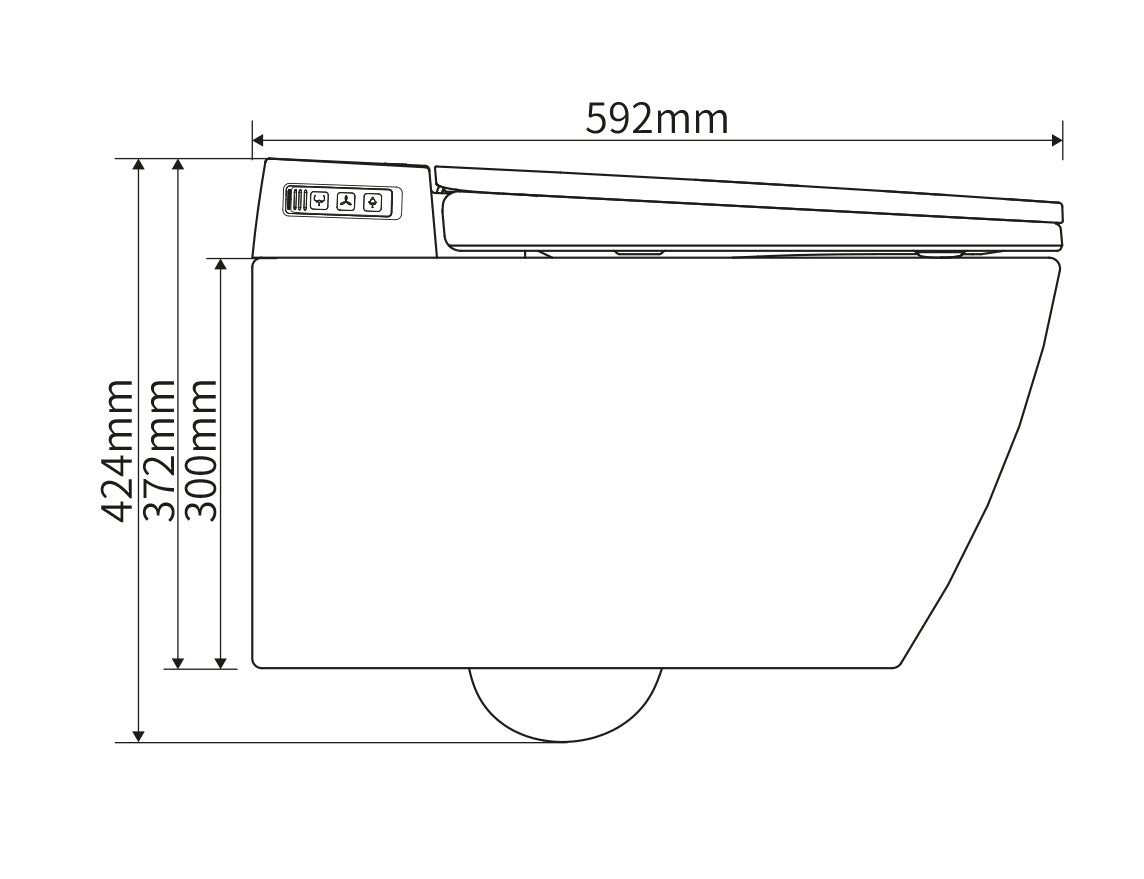 Shower toilet complete set 540 PRO with Geberit Duofix pre-wall element