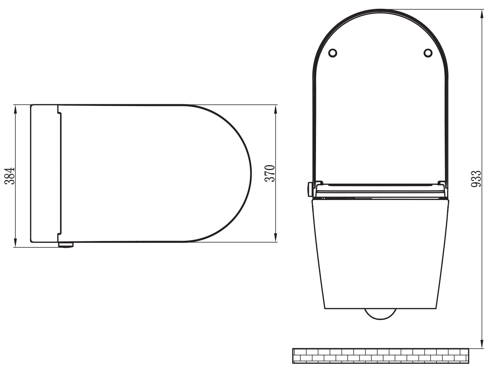 Complete WC package 36: Shower toilet Basic 1102