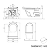 Shower toilet complete set Basic 1102 with Geberit Duofix pre-wall element