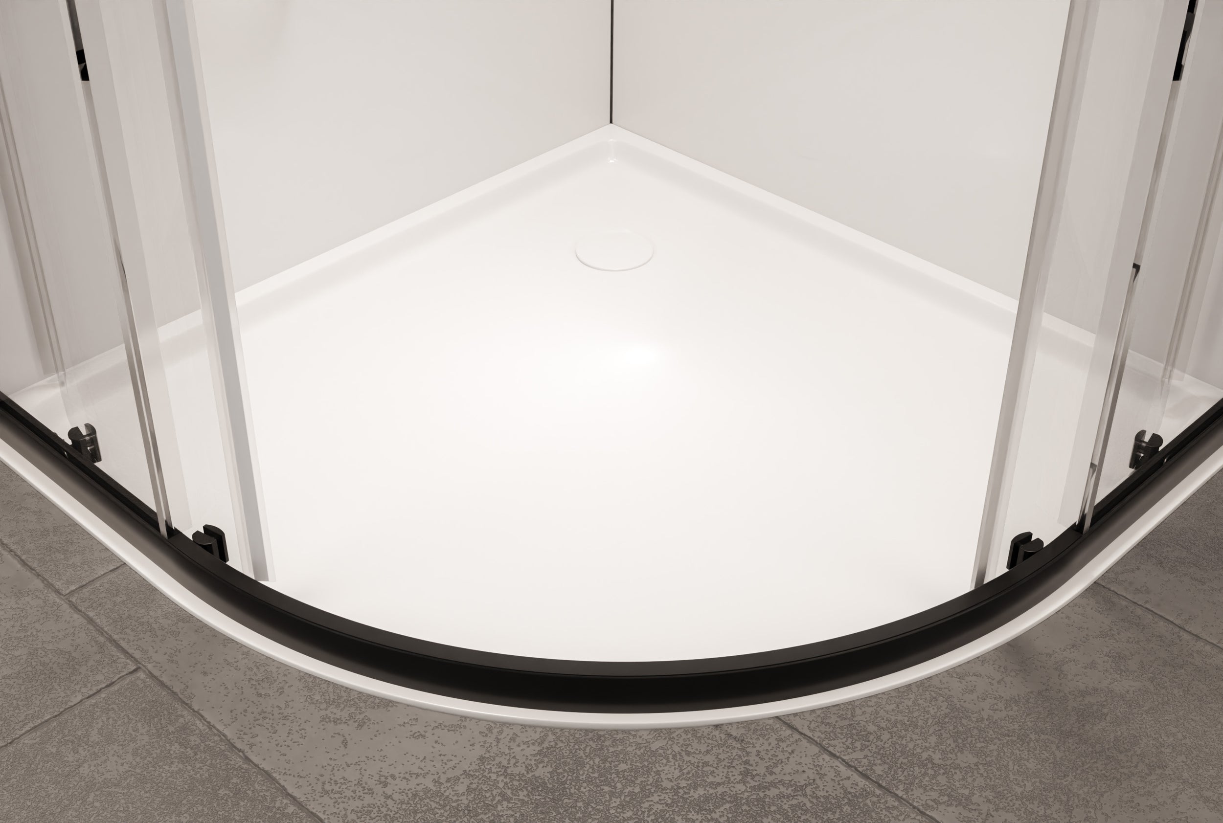 Round shower NT509 with sliding doors