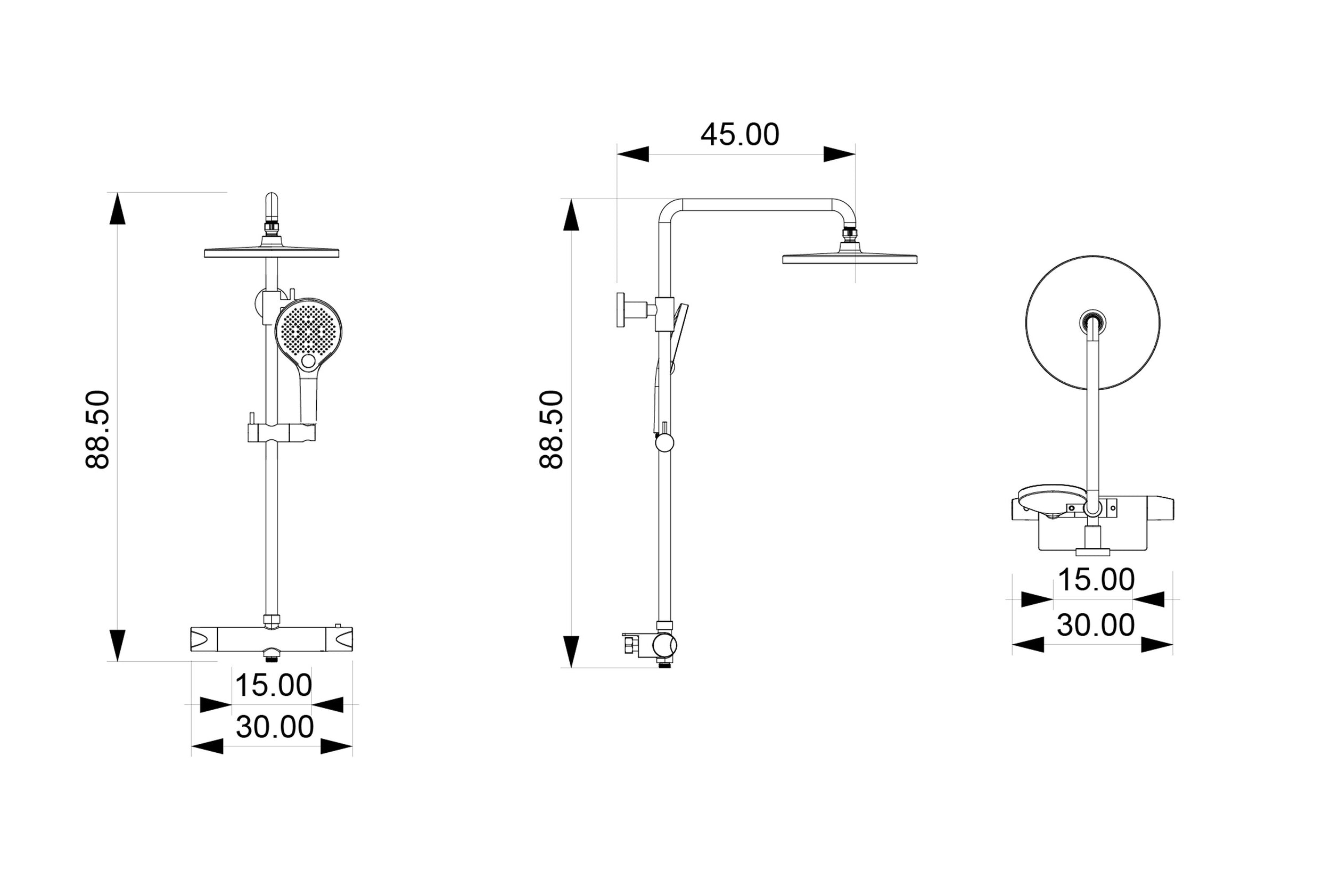 Shower column thermostat 8221 PRO