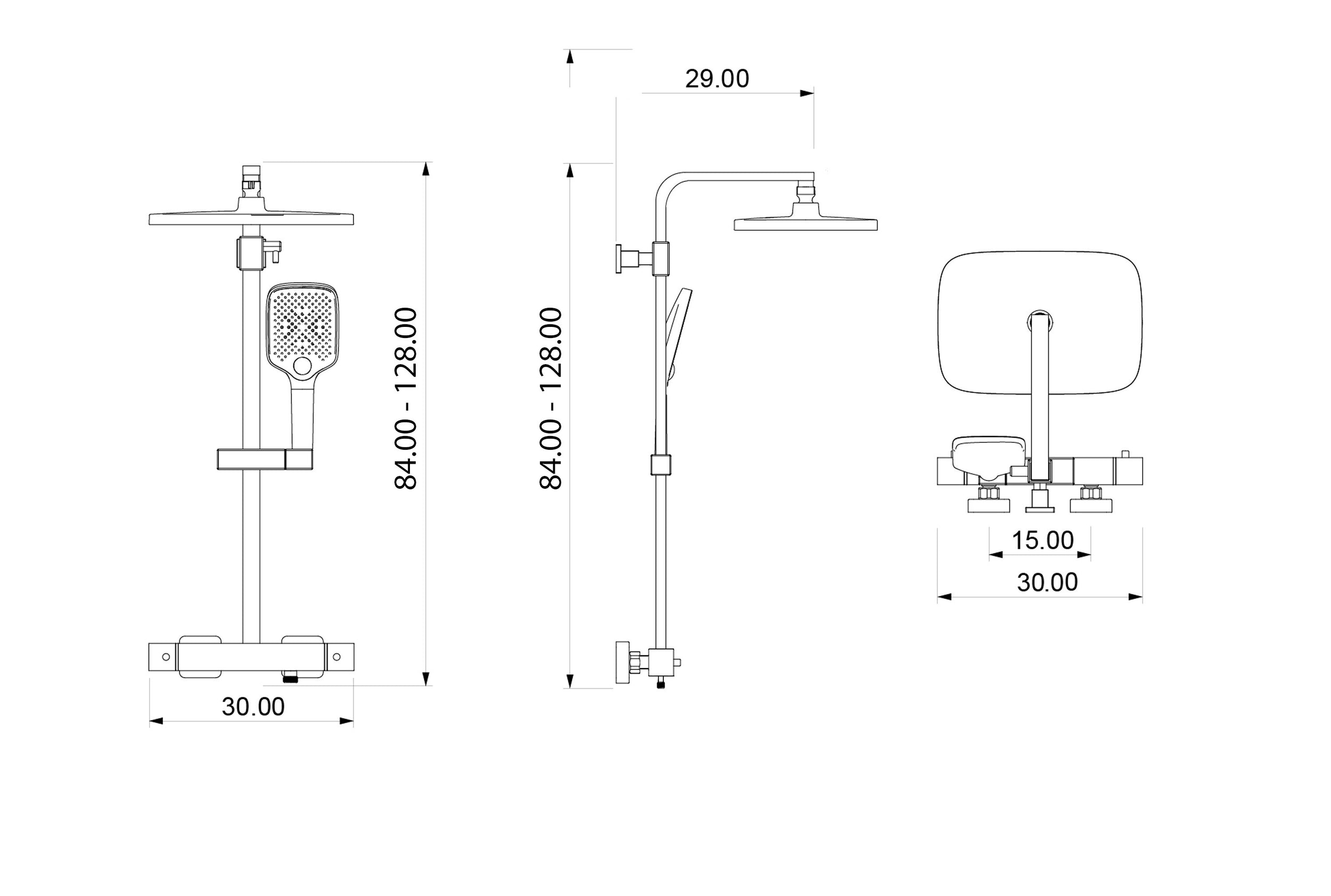 Shower column thermostat 3011 PRO