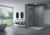 Walk-in shower cabin EX101 - strip frosted glass - NANO genuine glass