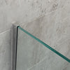 Walk-in shower enclosure EX101 - with fixed panel - frosted glass section