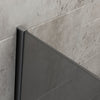 Walk-in shower enclosure EX101 Black - NANO coating - grey tempered glass - 8mm -  available in different sizes