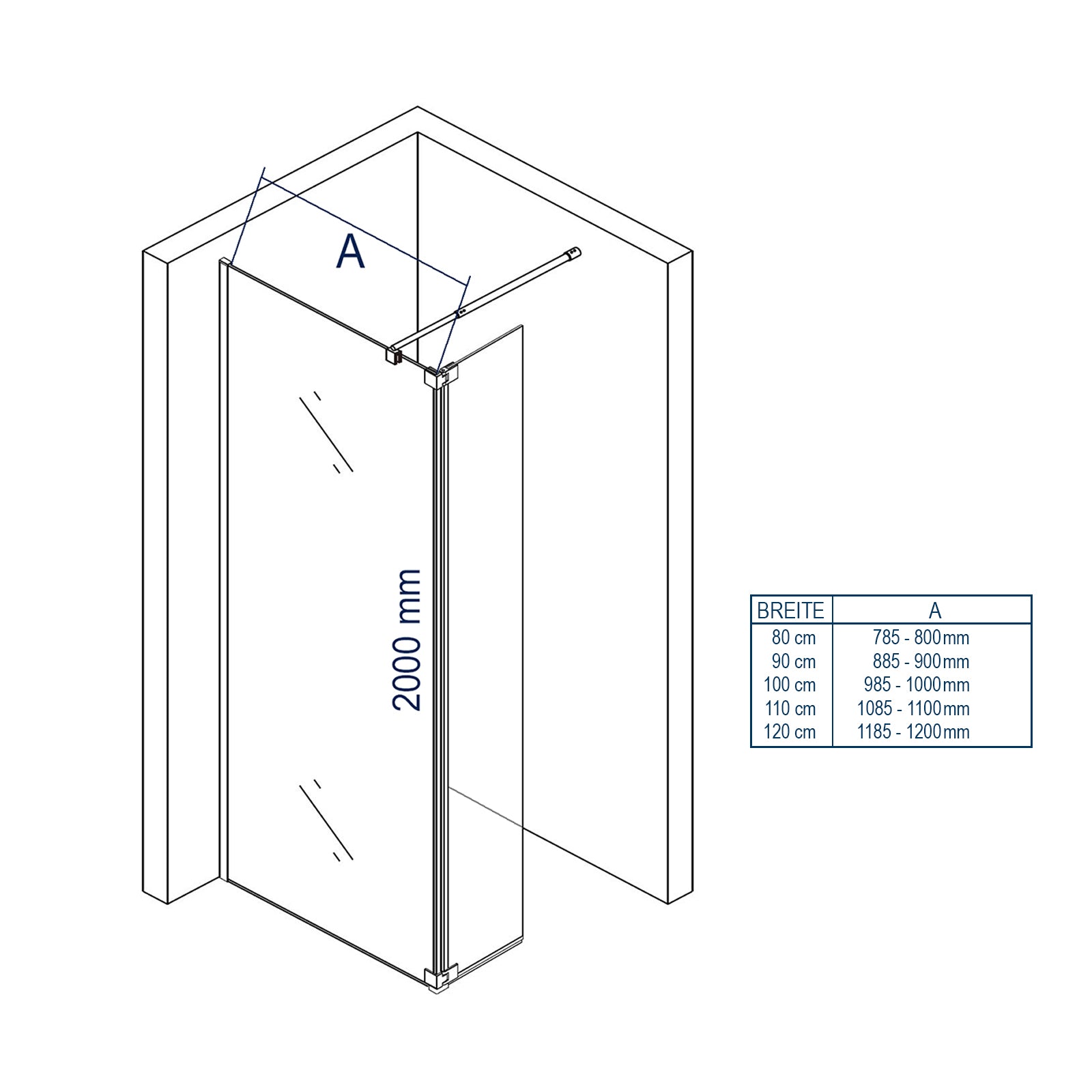 Shower enclosure Walk-in shower Nano NT109