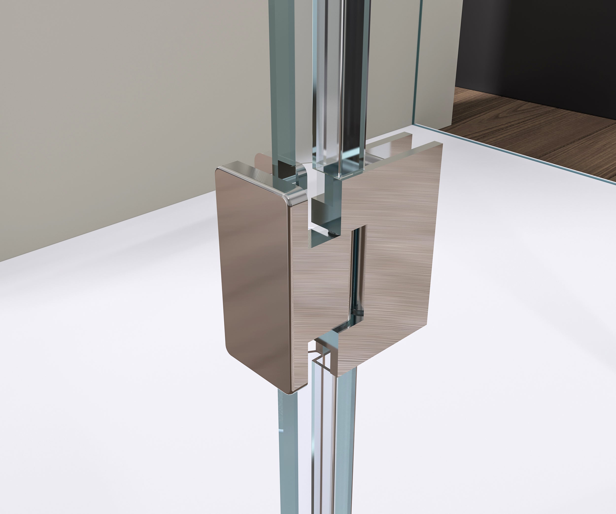 Shower enclosure U-shape EX412 with hinged doors