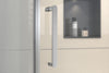 Niche shower with hinged door on fixed panel NT403