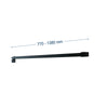 Black Stainless steel support bar for walk-in shower enclosure 