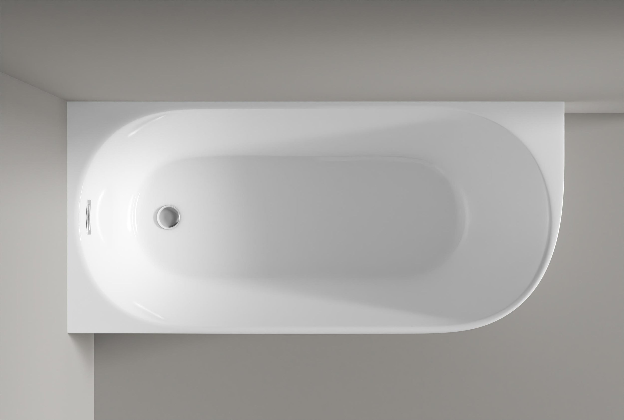 Semi freestanding space-saving bath NORA CORNER Acrylic