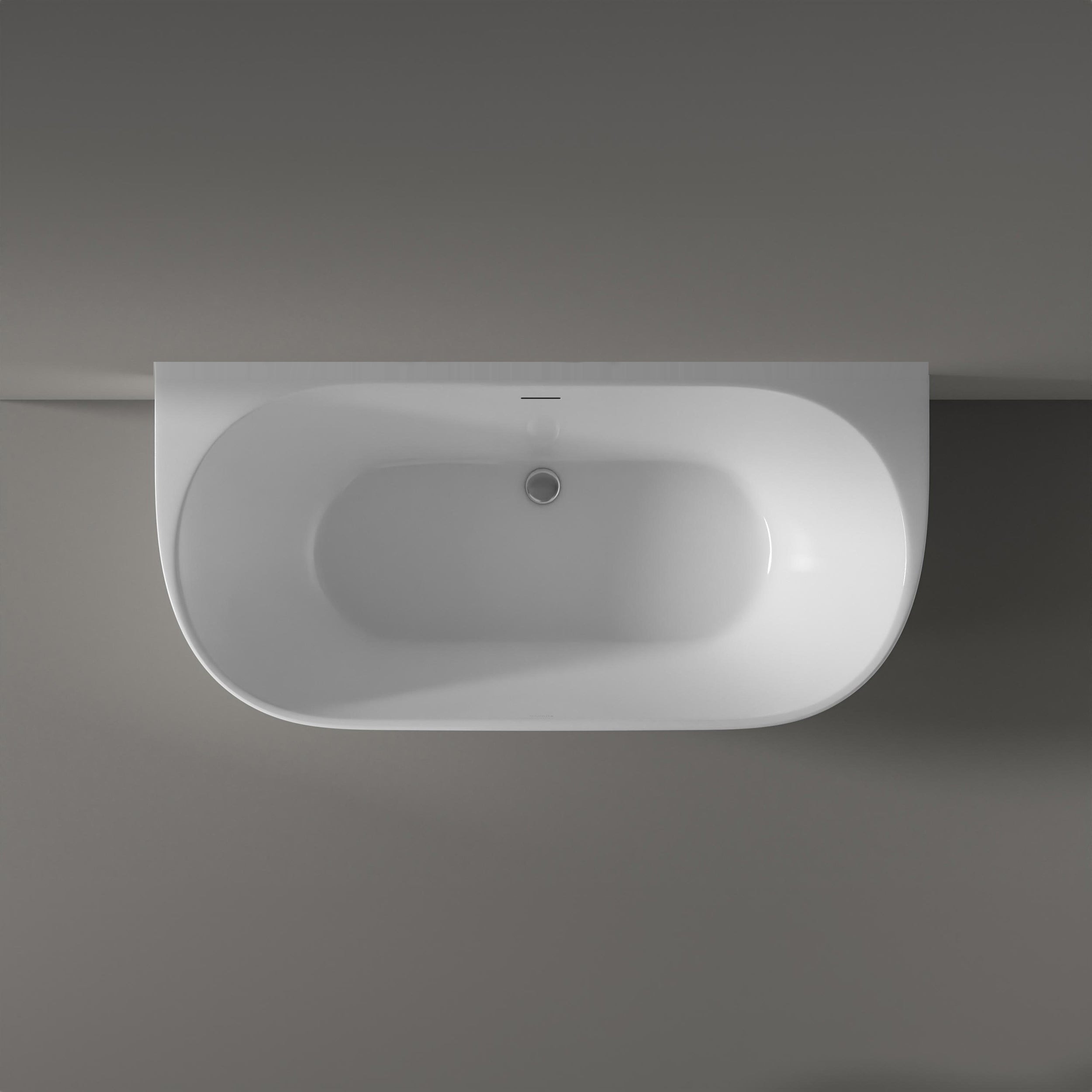 Free-standing space-saving bathtub NORA