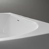 NORA Acrylic White Semi-Free-Standing Space-Saving Bath