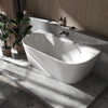 NORA Acrylic White Semi-Free-Standing Space-Saving Bath