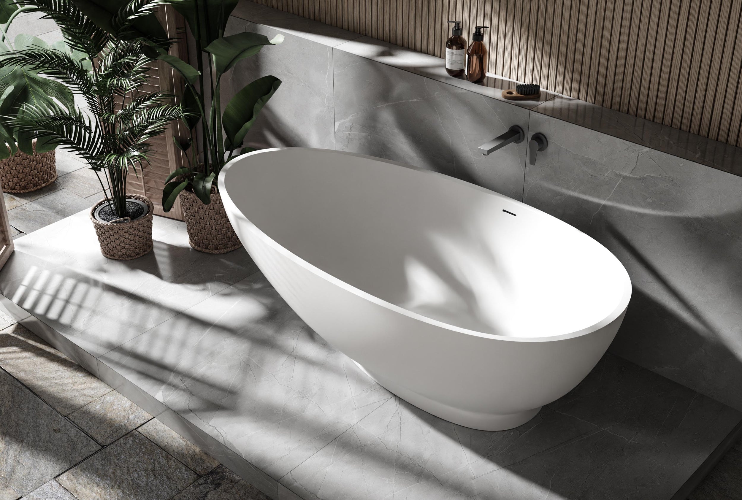 Freestanding bathtub VIGO mineral cast