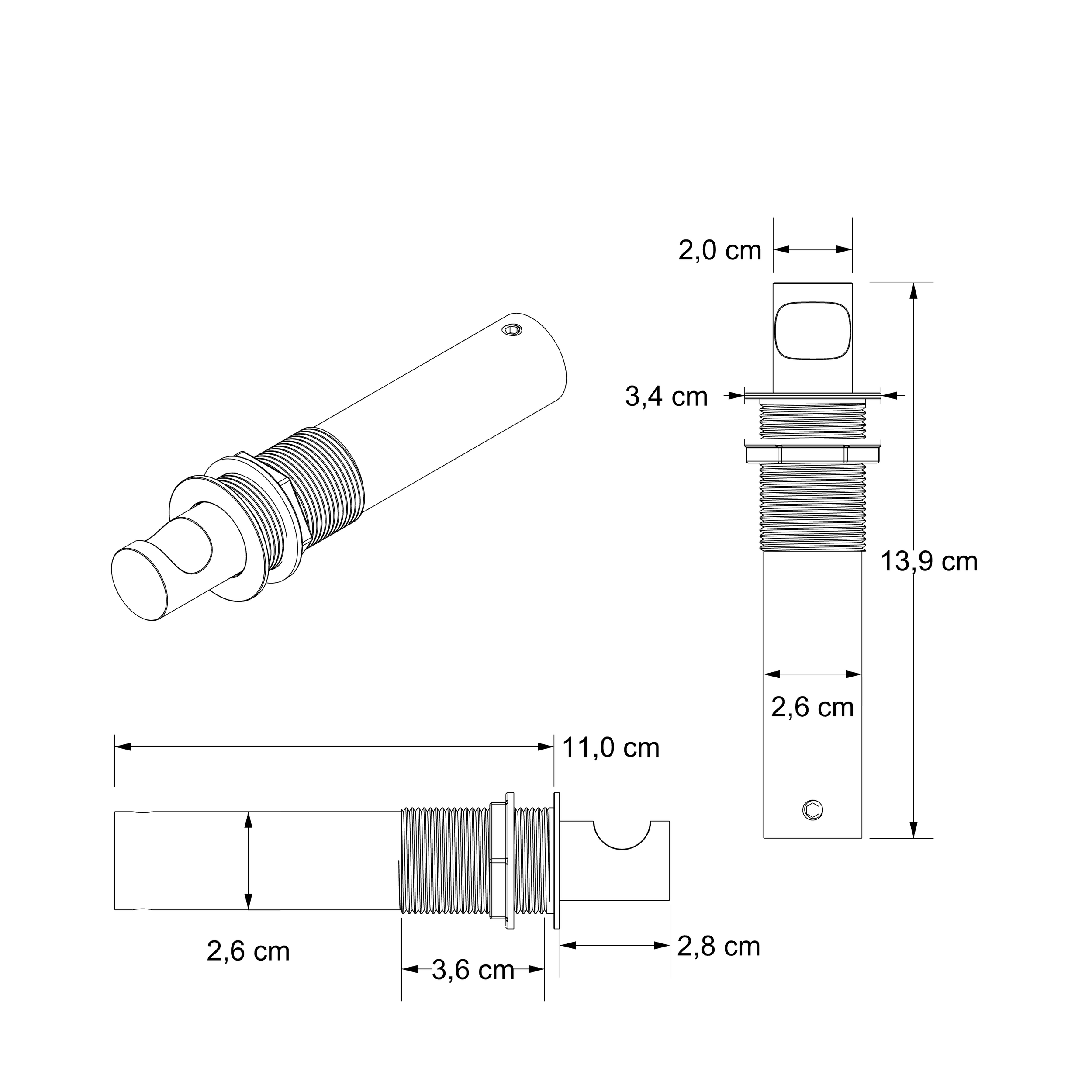 Towel hook InDot made of metal
