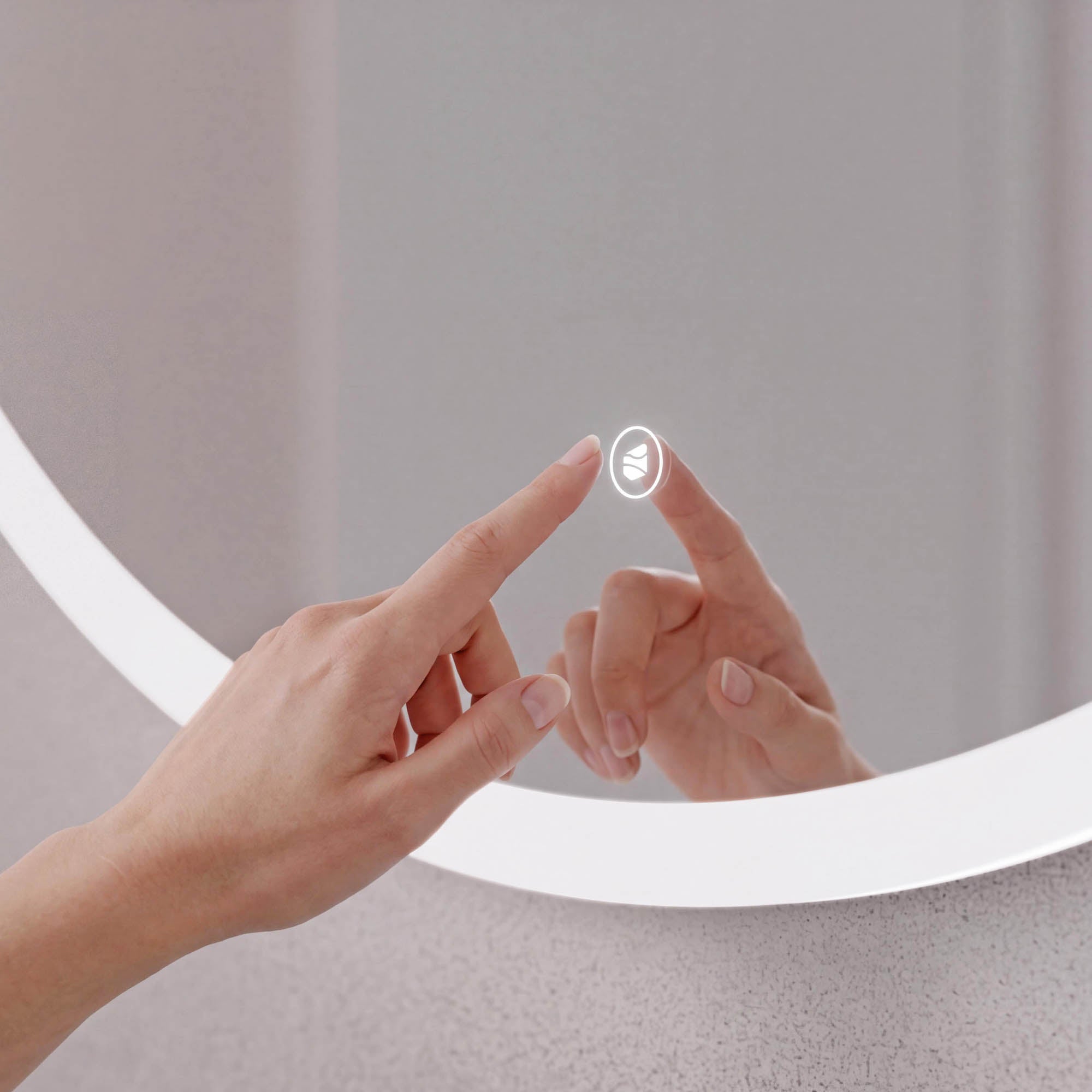 Round LED bathroom mirror AUREL