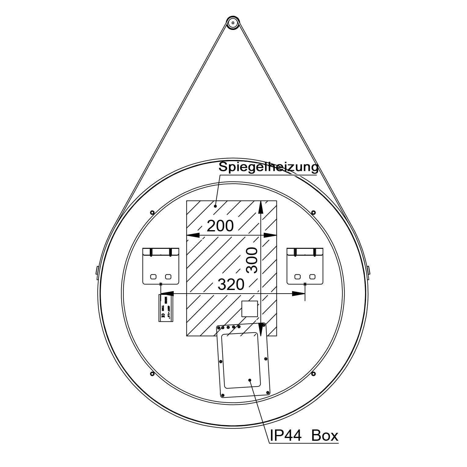 LED Illuminated Bathroom Mirror 2884 Round