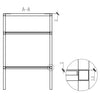 Washbasin metal console 150S
