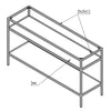 Washbasin metal console 150S