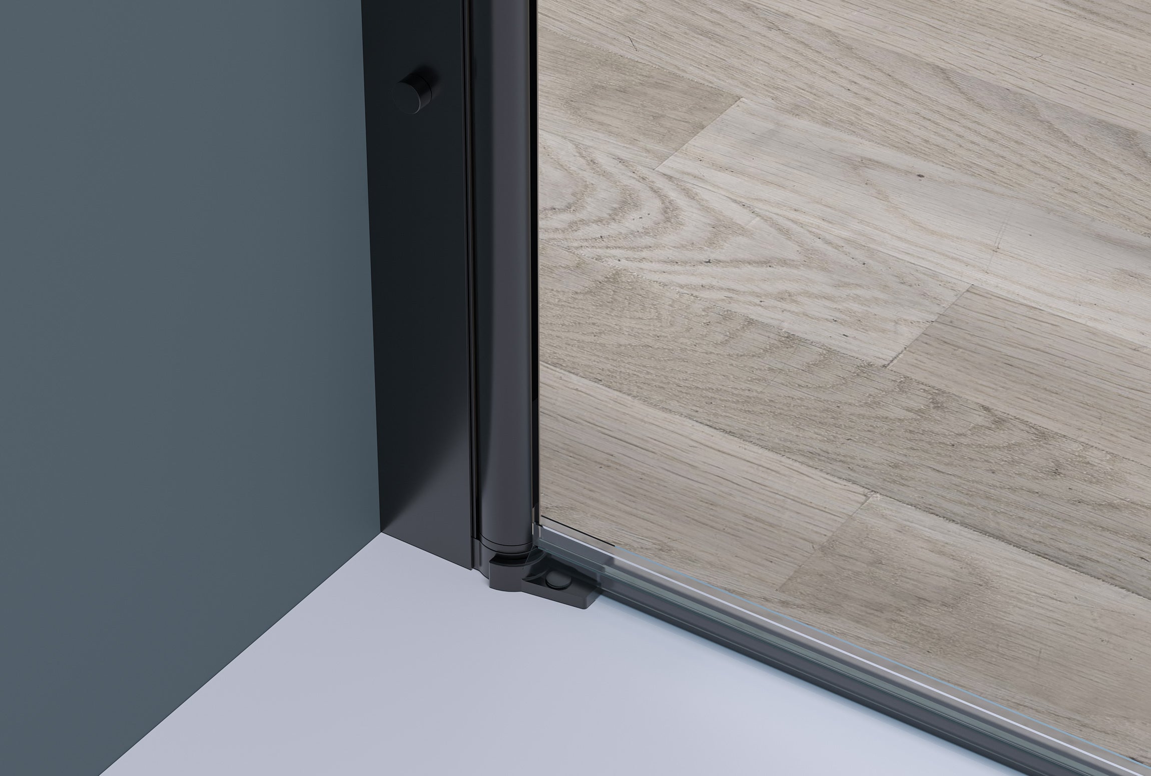 Niche shower with double swing doors NT218 - Nano real glass - profile colour & width selectable