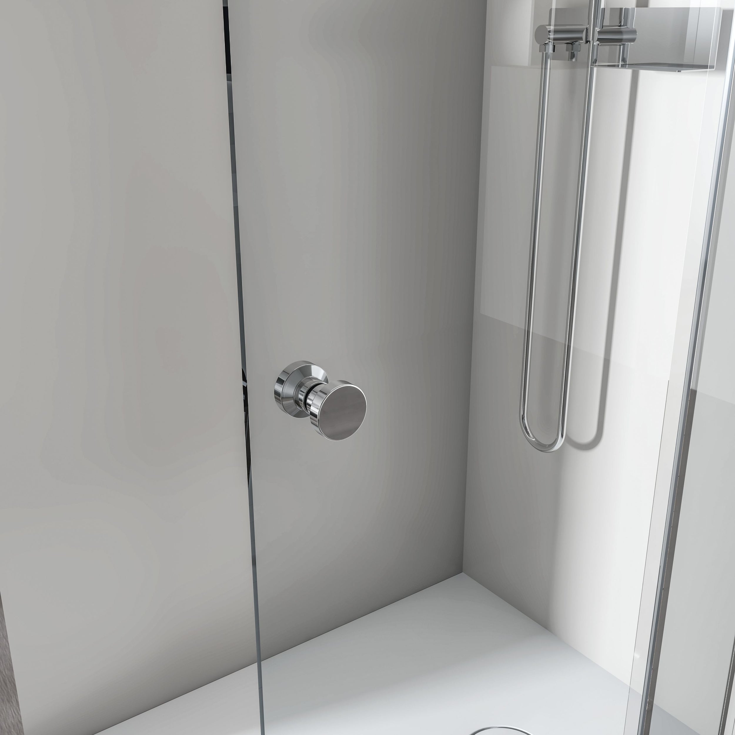 Corner Shower Enclosure with Sliding Door NT504 - 6 mm Nano transparent safety glass- selectable width 