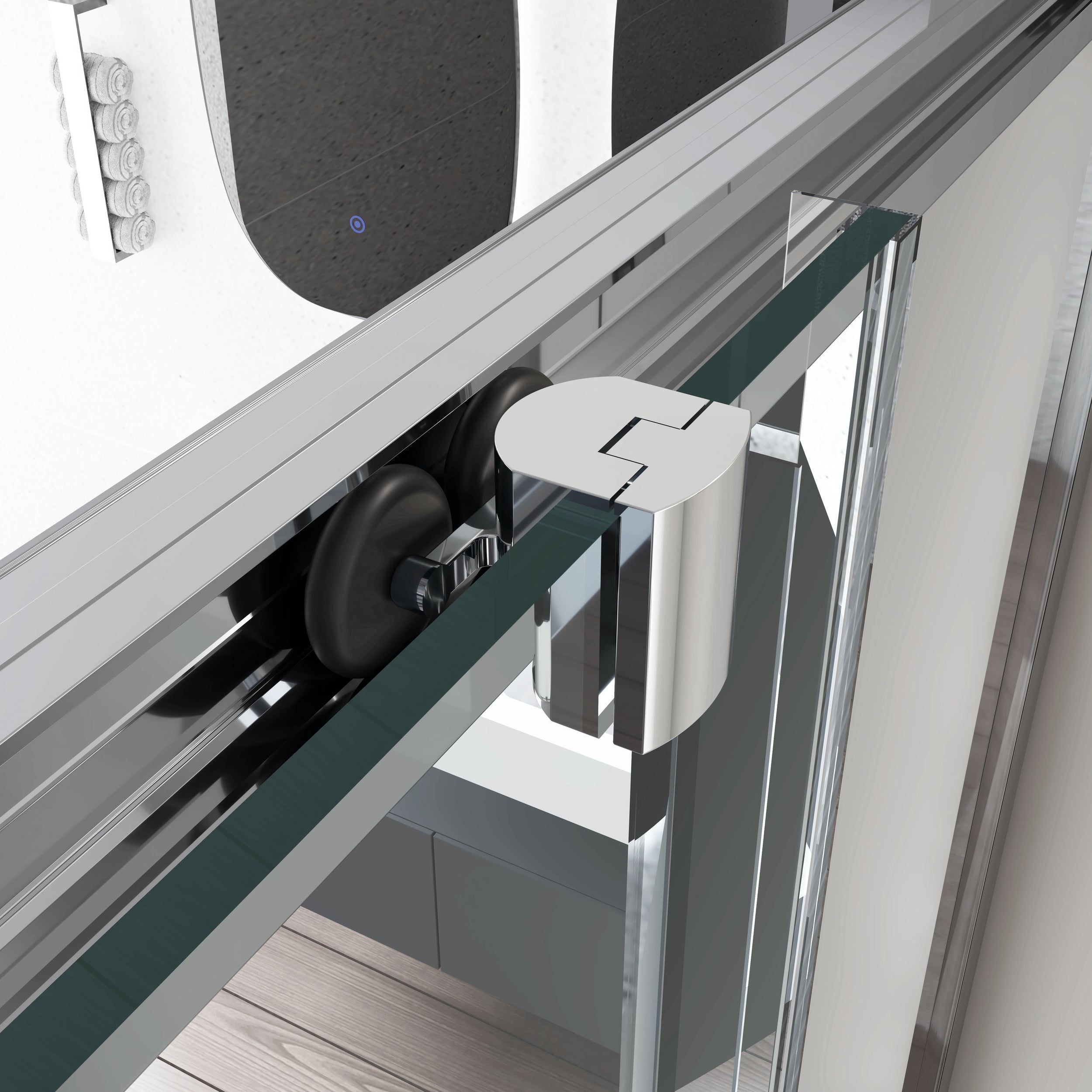 Corner shower with sliding door NT504