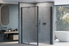 Corner shower with revolving door on fixed panel NT606 FLEX