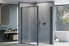 Corner shower with revolving door on fixed panel NT606 FLEX