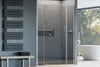 Niche shower with hinged door - two fixed panels NT607 - FLEX