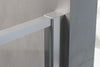 Niche shower with hinged door - two fixed panels NT607 - FLEX