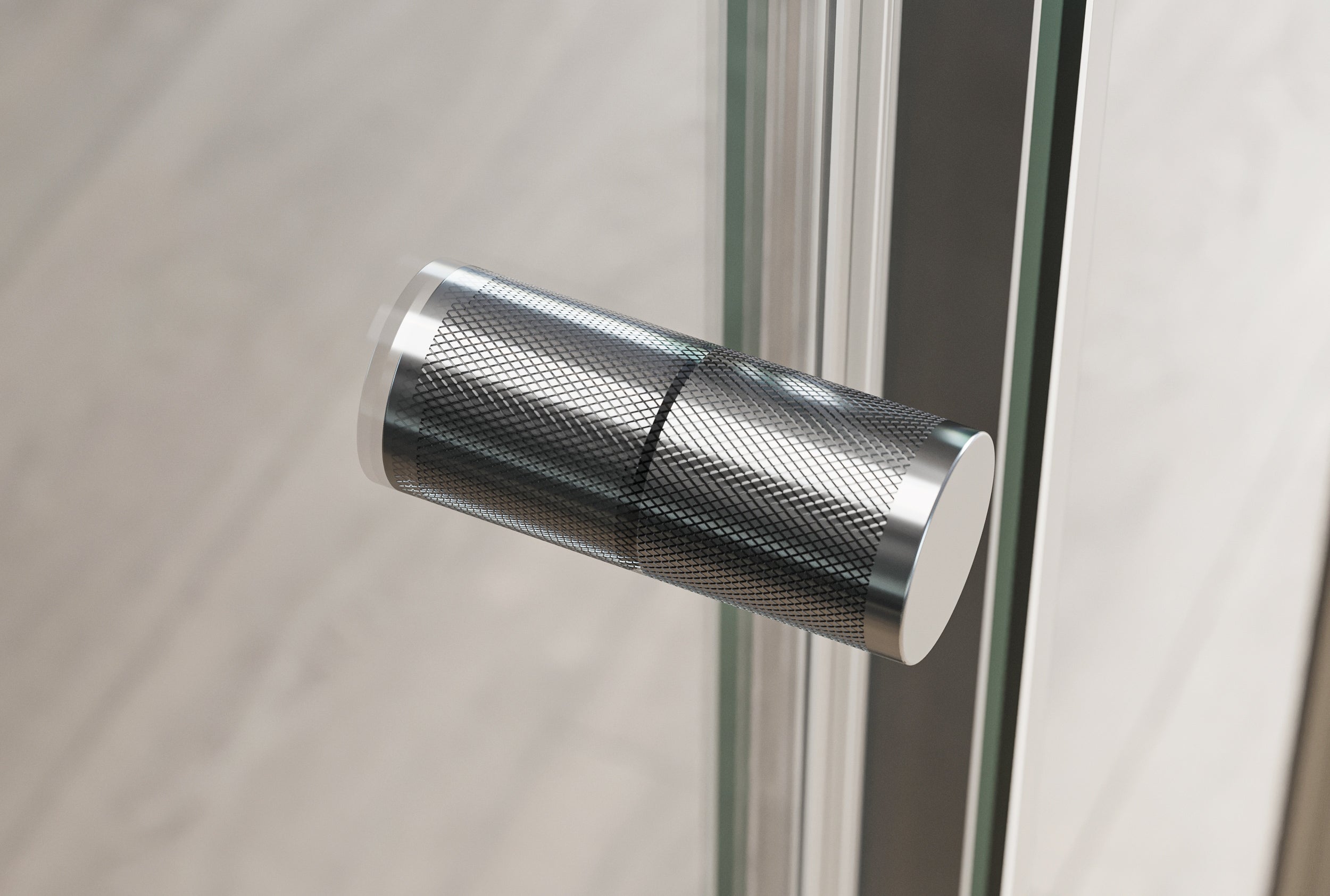 Niche shower with hinged door - two fixed panels NT607 - FLEX